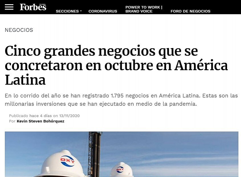 Cinco grandes negocios que se concretaron en octubre en Amrica Latina